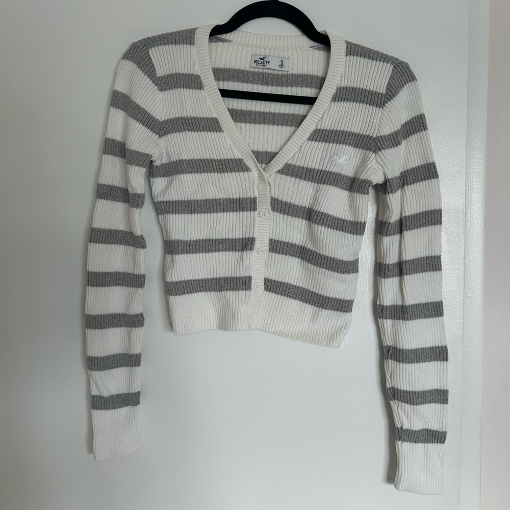 Striped v-neck cardigan